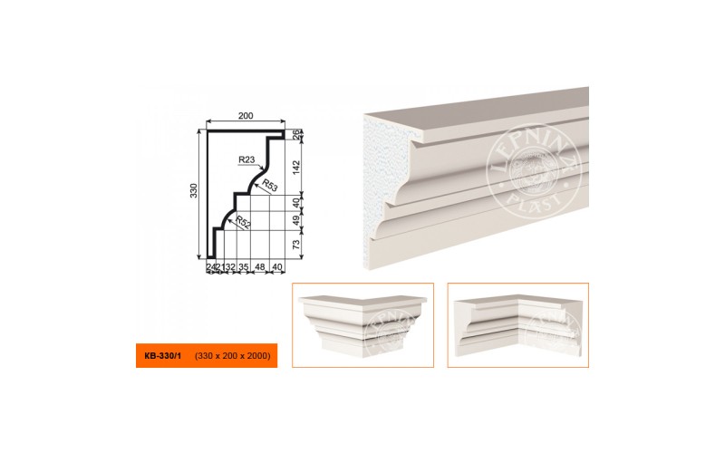 Карниз Lepninaplast КВ-330/1
