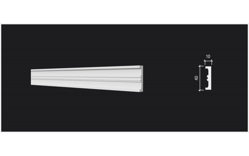 DD629 Молдинг (40х10x2000мм) ДекорДизайн