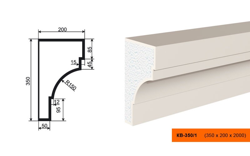 Карниз Lepninaplast КВ-350/1